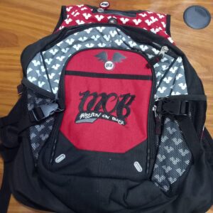 Louis Vuitton Backpack in black and red color
