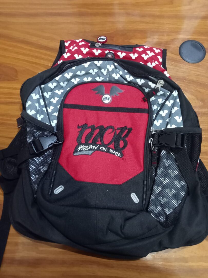Louis Vuitton Backpack in black and red color
