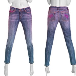 Women's faded front and back jeans for women
