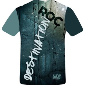 Rock design on green colored t-shirt by MOB