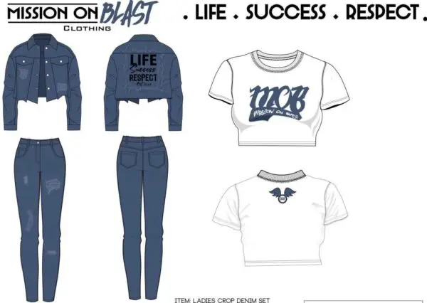 Mission on Blast Ladies Denim Set